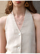 Juniper | Women Top With Linen Halter Neck