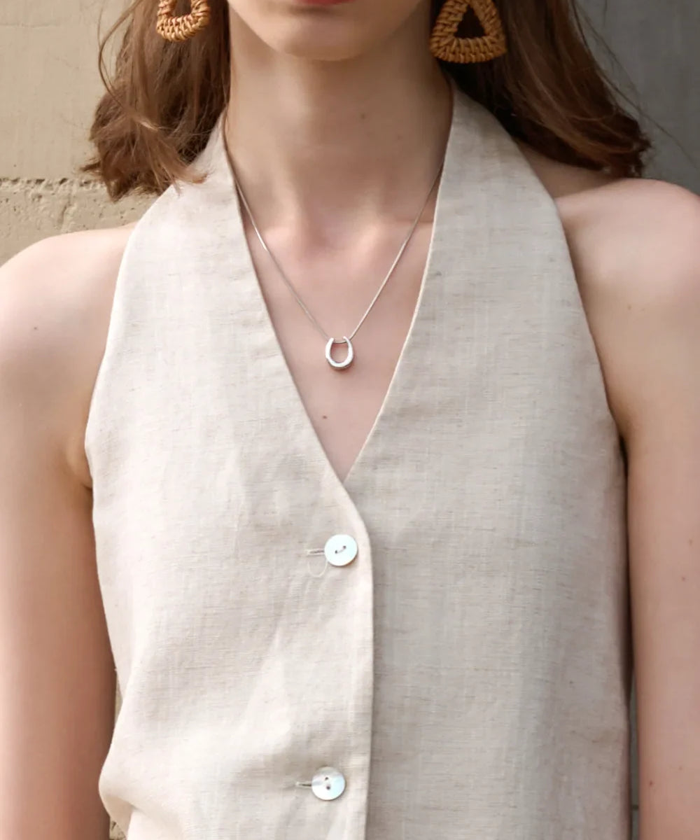 Juniper | Women Top With Linen Halter Neck