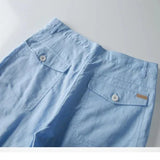 Maddox | Unisex Shorts with Button Waist and Linen