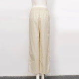 Amelia | Women's Pants with Elastic Waist and Drawstring Tie