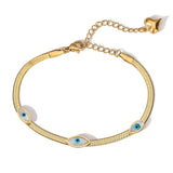 Ayvalık | Women Bracelet with Evil Eye and Stainless Steel