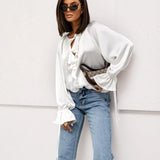 Liora | Women Blouse With Drawstring Sleeve Detail