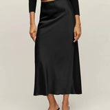 Sienna | Women's Skirt with Satin Fabric and Standard Fit