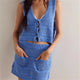 Ellary | Women's Crochet Two Piece Set Mini Skirt