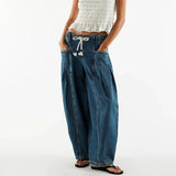 Marlowe | Women's Slouchy Denim Pants with Drawstring Waist