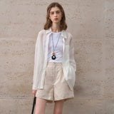 Sheer | Women Shirt With Ramie Linen Blend