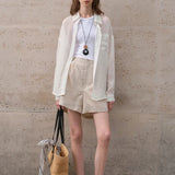 Sheer | Women Shirt With Ramie Linen Blend