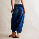 Madison | Women's Loose Fit Denim Pants with Pull-On Waist