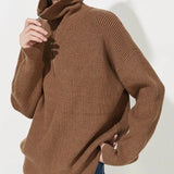 Skylar | Women's Cotton Pullover with Wide Collar and Chest Zipper Detail