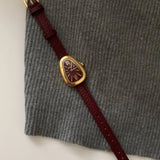 Lacceti | Women Wrist Watch with Brass Case and Leather Band