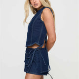 Dakota | Women's Skirt with Low Rise and Front Pockets