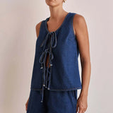 Avery | Women's Denim Two Piece Set Shorts