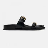 Lucia | Women's Slides with Double Straps and Leather