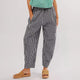 Evangeline | Women's Relaxed Check Pants with Elastic Waist