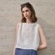 Luna | Women Top With Linen Asymmetric Hem