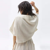 Eden | Women Top With Cotton Gauze V Neck