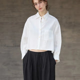 Skye | Women Shirt With Linen Cropped Fit