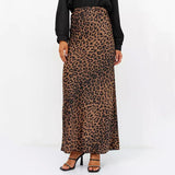 Harper | Women Skirt with Leopard-print and Midi-length