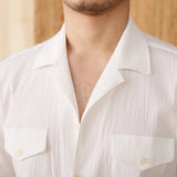 Grayson | Men's Cotton Seersucker Cuban Collar Shirt