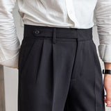 Brandon | Men Tailored Trousers with Pleat TwoButtonWaistband