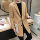 August | Men's Long Coat with Button Closure