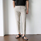 Thomas | Men's Linen Trousers with Pockets and Straight Legs
