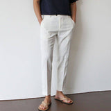 Thomas | Men's Linen Trousers with Pockets and Straight Legs