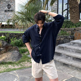 Fitzgerald | Men's Linen Cotton Long Sleeve Shirt with Oversize Fit