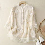 Evienne | Women Blouse With Cotton Embroidery