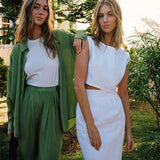 Hazel | Women Top With Linen Cropped Fit