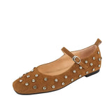 Evelyn | Women's Studded Mary Janes: Crystals &amp; Strap