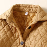 Maren | Women's Diamond Quilted Long Coat with Drawstring Waist
