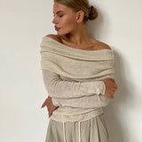 Orvieto | Women Top With Off Shoulder Knit