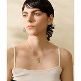 Figura | Women Necklace with Body Pendant and Gold Steel
