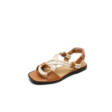 Santorini | Women Flat Sandals with Leather Upper
