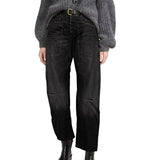Ophelia | Women's Barrel Leg Denim Pants with High Rise