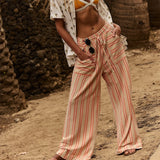 Everly | Women's Wide Leg Cotton Pants with Drawstring Waist
