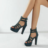 Lacey | Women Platform Heels with Straps and Buckles