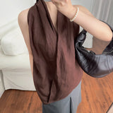 Valienne | Women Top With Linen Cross Neck