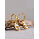 Bellina | Women Earrings with Avocado Design and Gold Finish