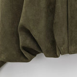 Wendy | Women's Suede Overshirt with Structured Lapel and Hidden Zip Closure