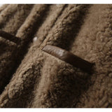 Emery | Women's Faux Lamb Coat with Plush Texture and Button Accents