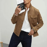 Vincent | Men Jacket with Structured Twill and Suede