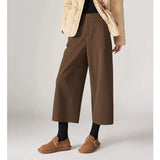 Mabel | Women's Wool Blend Wide Leg Pants with High Waist