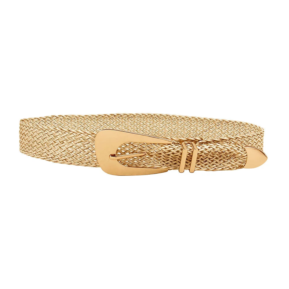 Valentina | Women Belt with Woven Design and 38.5 Inch Length