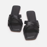 Orielle | Women’s Woven Slides with Interlaced Straps