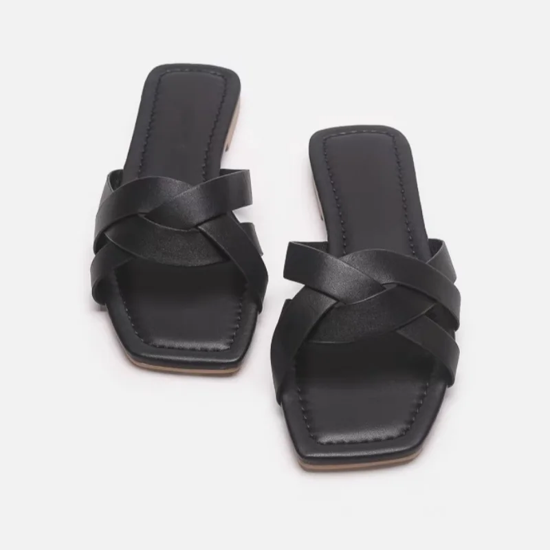 Orielle | Women’s Woven Slides with Interlaced Straps