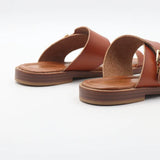 Valencia | Women's Leather Sandal with Buckle and Support