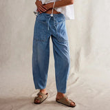Madison | Women's Loose Fit Denim Pants with Pull-On Waist
