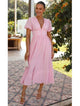 Juliette | Women's A-Line Maxi Sundress with Button Front